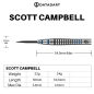 Preview: DATADART Scott Campbell Steeldart-Set 22, 24 Gramm