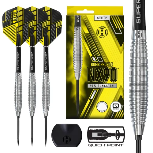 Harrows NX90 Bomb QUICK Point Steeldart-Set 21, 23 oder 25 Gramm