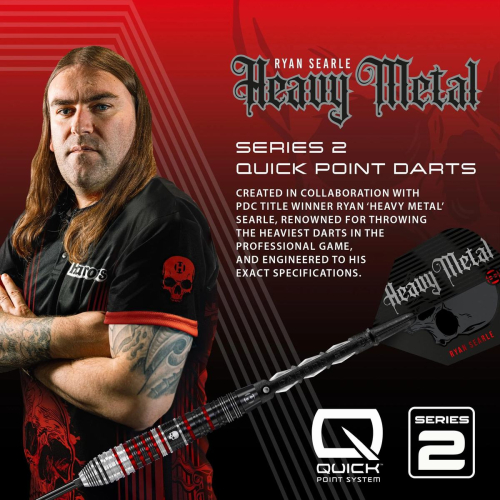 Preview: Harrows RYAN SEARLE Series 2 QUICK Point Steeldart-Set 32 Gramm