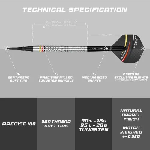 Preview: Precise180 Ricardo Pietreczko Steeldart 23 Gr.