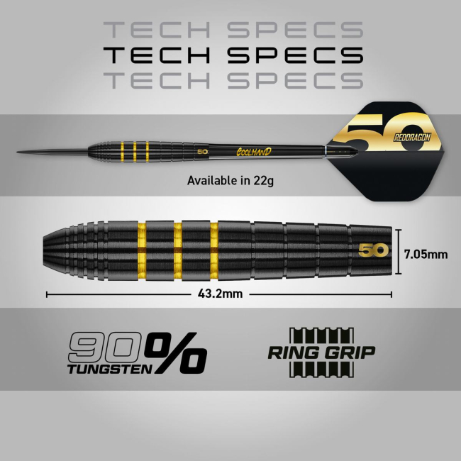 Luke Humphries 50 Years Player Edition Steeldart-Set 22 Gr.