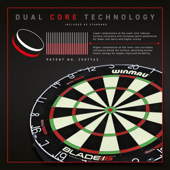 Winmau Blade 6 Dual Core Steel-Dartboard