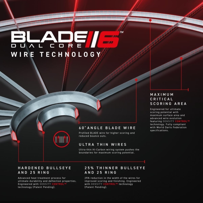 Winmau Blade 6 Dual Core Steel-Dartboard