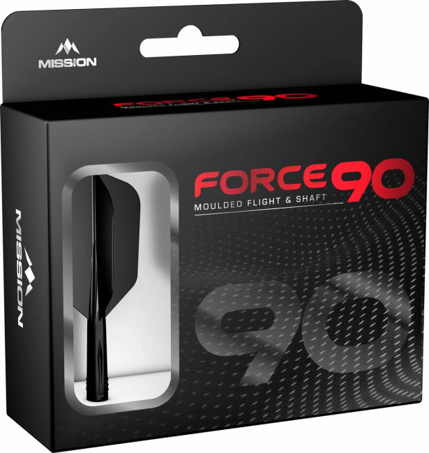 Mission Force 90 Moulded Flight & Shaft System Schwarz Slim
