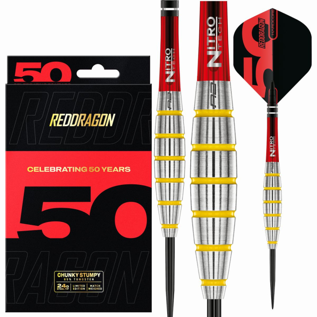 CHUNKY STUMPY 3 Steeldart-Set 24 Gr.