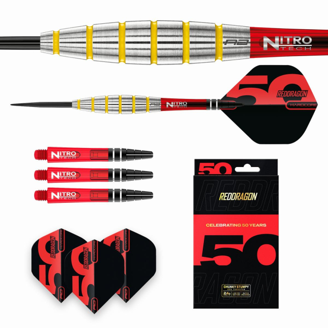 CHUNKY STUMPY 3 Steeldart-Set 24 Gr.