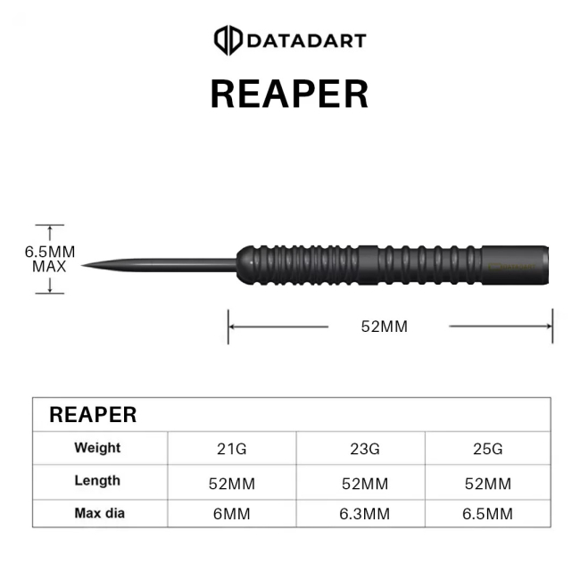 DATADART REAPER Steeldart-Set 21, 23, 25 Gramm