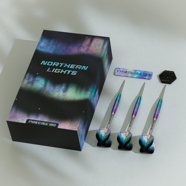 Precise180  Northern Lights Steeldart 22 oder 24 Gr.